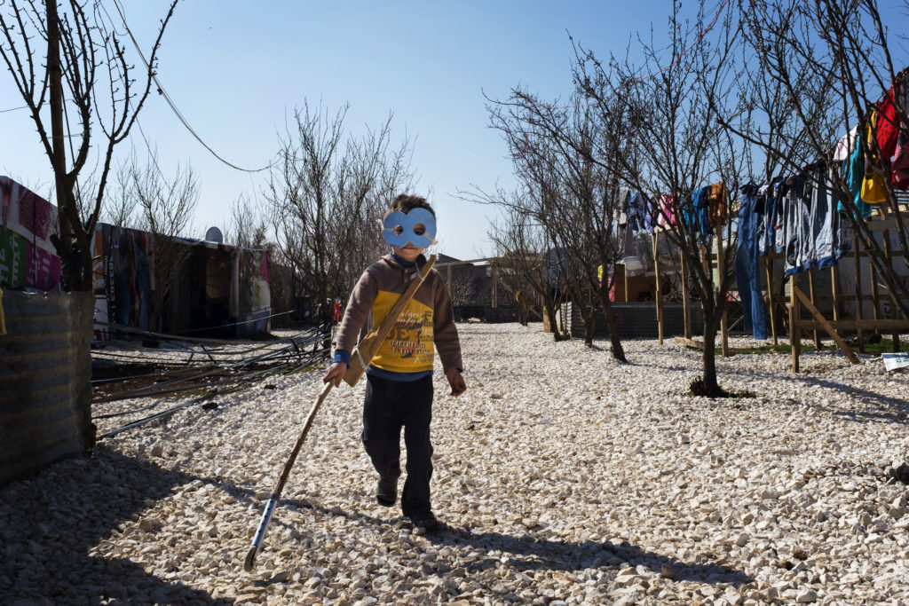 ZAHLE, LEBANON: Ziki Fuad, 6, a refugee from Aleppo province, Syria, plays in an informal refugee settlement on the outskirts of Zahle in the Bekaa Valley (Ph. credit: Jacob Russell) 

Credit: Jacob Russell