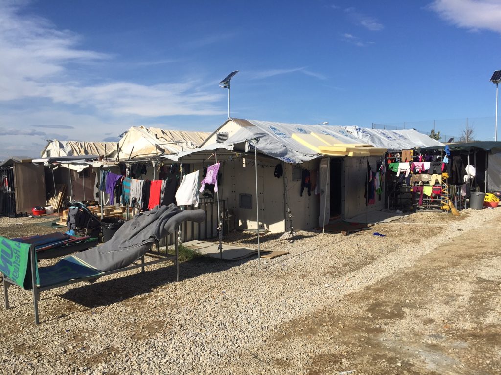 Refugee shelters in Northern Greece