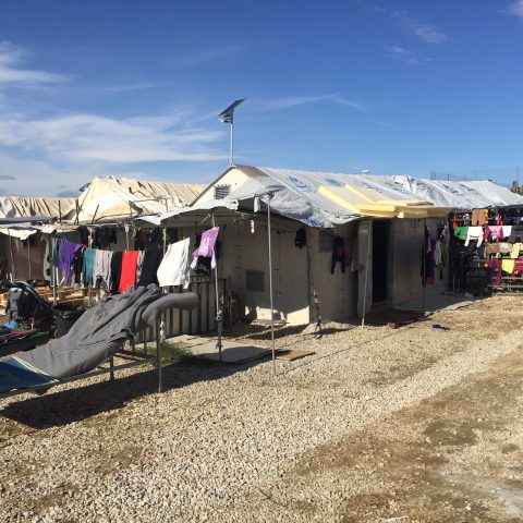 Refugee shelters in Northern Greece